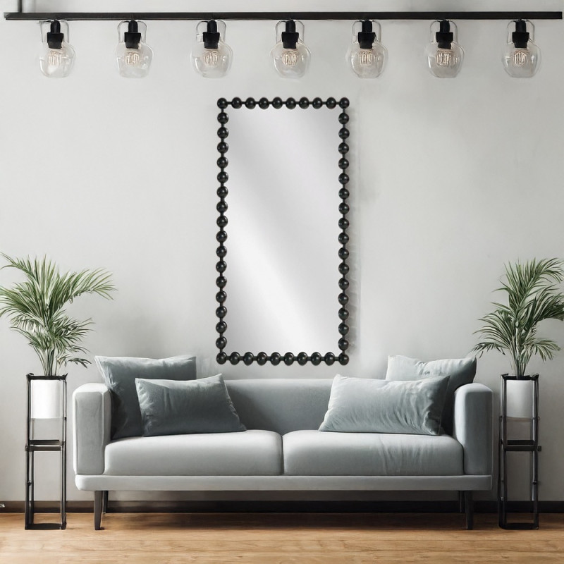 Artekko Artekko Dia Μαύρος Μεταλλικός Καθρέπτης Τοίχου (70x4.5x130)cm 661-2017-BLACK