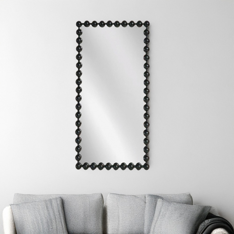 Artekko Artekko Dia Μαύρος Μεταλλικός Καθρέπτης Τοίχου (75x4.5x160)cm 661-2018-BLACK