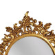 Artekko Artekko Mirroki Ξύλινος Oval Χρυσός Σκαλιστός Καθρέπτης Τοίχου (110 x 85)cm 667-4008-A