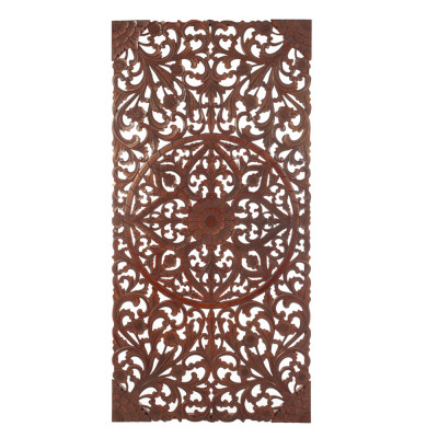 Artekko Artekko Mirroki Ξύλινο Διακοσμητικό Πάνελ Τοίχου σε Μπορντό Απόχρωση ( 200x100x5)cm 667-4023-A