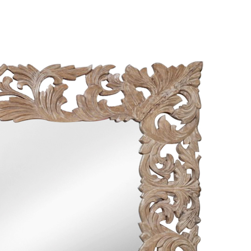 Artekko Artekko Mirroki Ξύλινος Καφέ Πατίνα Σκαλιστός Καθρέπτης Τοίχου (150x100)cm 667-4030