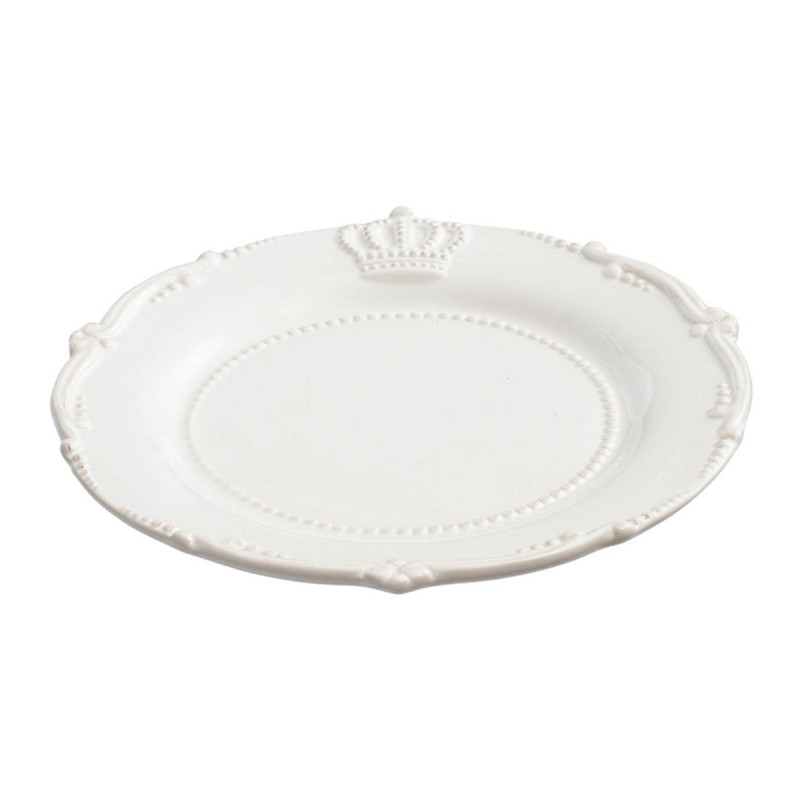 Artekko Artekko Crown Λευκό Κεραμικό Πιάτο Φαγητού (29x29x3)cm 67102