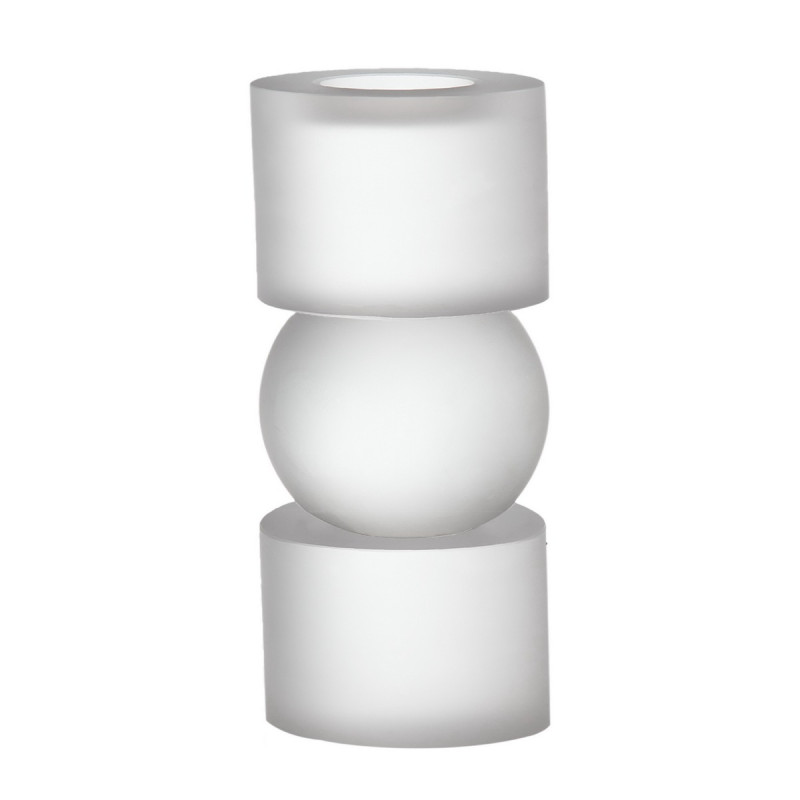 Artekko Artekko Frosted Διάφανο Γυάλινο Κηροπήγιο (8x8x18)cm 70366-SA