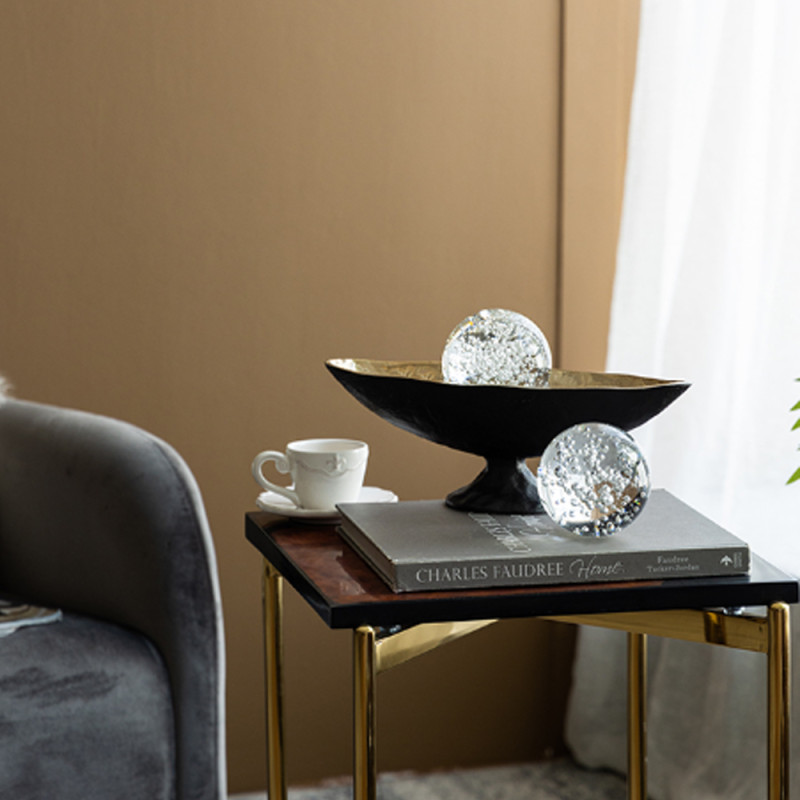 Artekko Artekko Spheres Διακοσμητικές Σφαίρες με Φυσαλίδες Γυαλί Διάφανο (9.9x9.9x9.9)cm Σετ/2 70372-SA