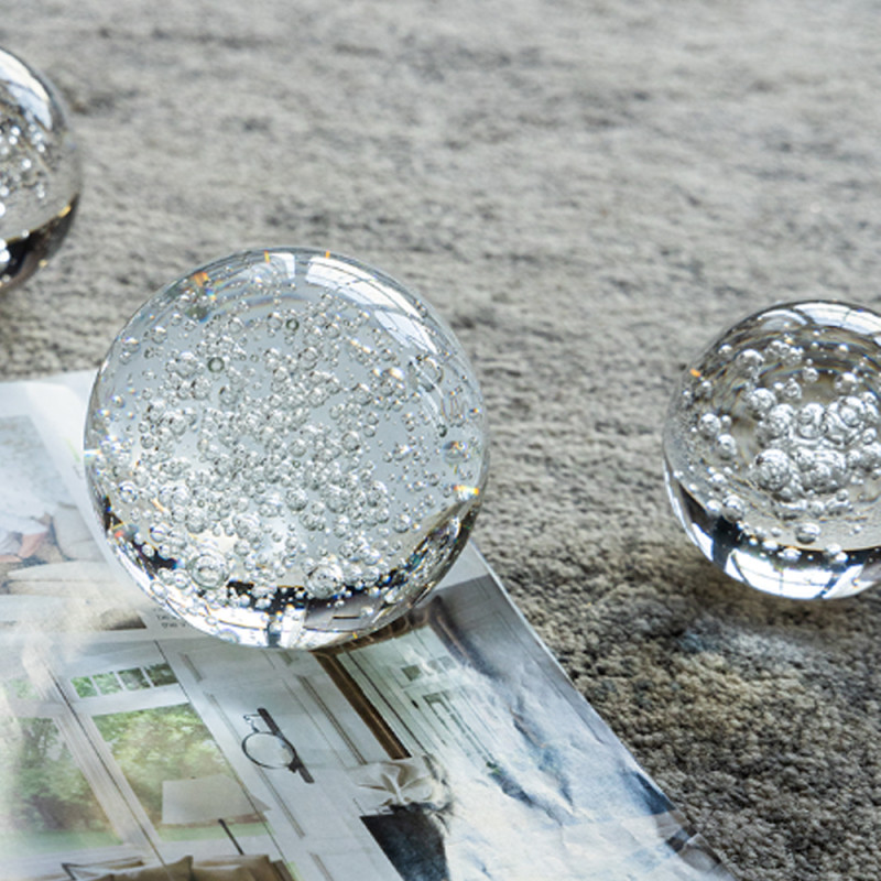 Artekko Artekko Spheres Διακοσμητικές Σφαίρες με Φυσαλίδες Γυαλί Διάφανο (9.9x9.9x9.9)cm Σετ/2 70372-SA