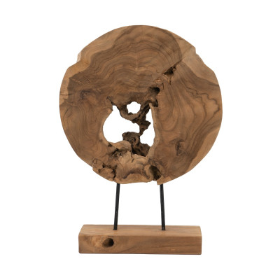 Artekko Artekko Woody Καφέ Ξύλινο Επιτραπέζιο Διακοσμητικό (35x12x45)cm 70635