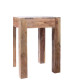 Artekko Artekko Foo Ξύλινο Μασίφ Βοηθητικό Τραπεζάκι σε λευκή πατίνα (45x45x60)cm 720-1208