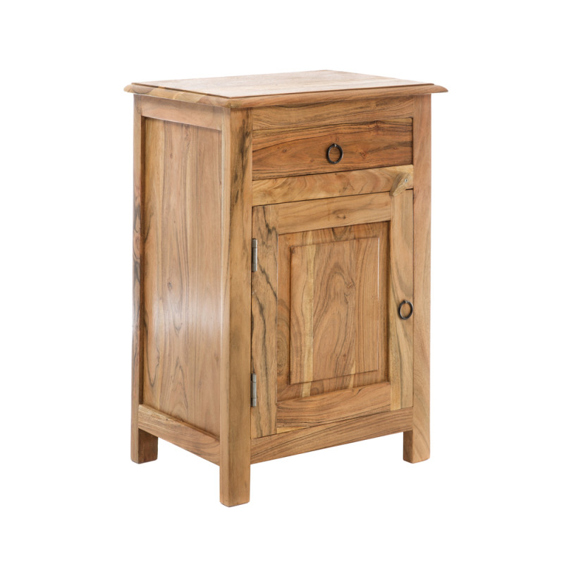 Artekko Artekko Attari Καφέ Κομοδίνο από Ξύλο Teak (45x32x66)cm 720-1229-LAP-RIGHT