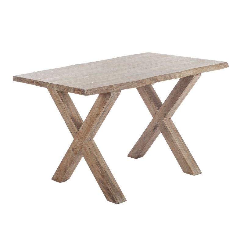 Artekko Artekko Pantheon Τραπεζαρία με Χ Πόδια Ξύλινη Λευκή Πατίνα (120x84x77)cm 720-1234-WHITE