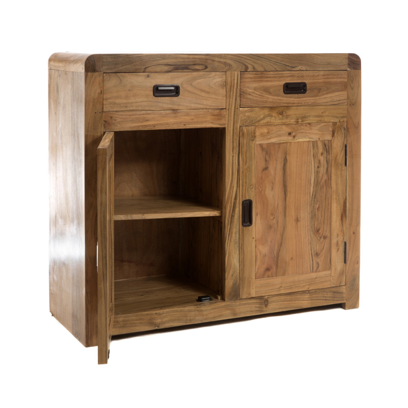 Artekko Artekko Attari Καφέ Μπουφές από Ξύλο Teak (100x40x90)cm 720-1258-LAP