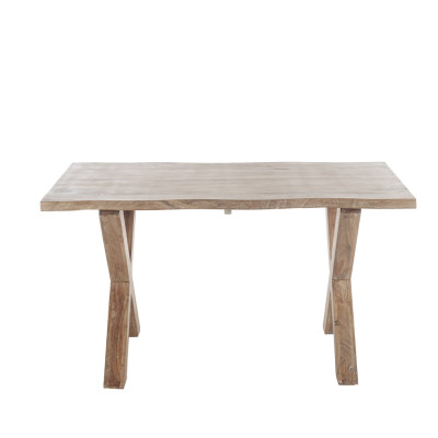 Artekko Artekko Pantheon Τραπεζαρία με Χ Πόδια Ξύλινη Λευκή Πατίνα (140x80x76)cm 720-1291-WHITE