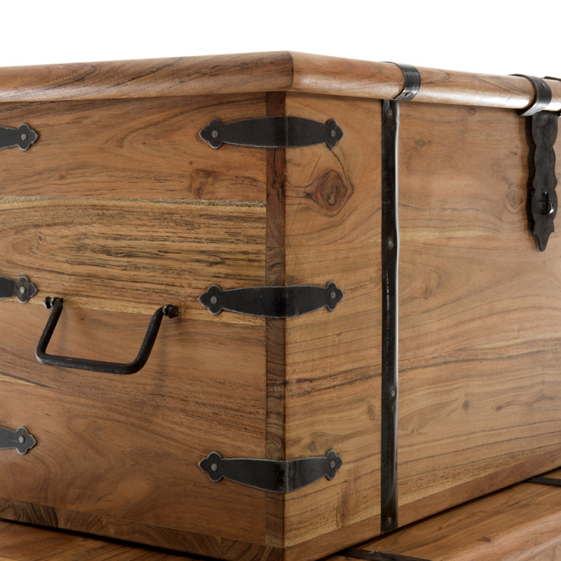 Artekko Artekko Μπαούλα ξύλινα σε φυσική απόχρωση Σετ/2 (101x44x46)cm (83x33x36)cm 720-1298-LAP