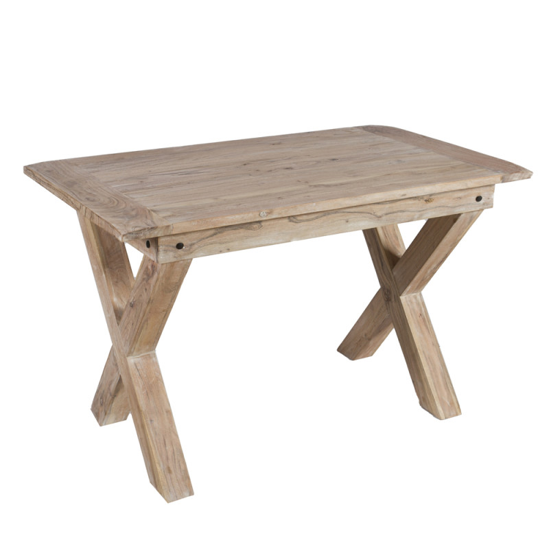 Artekko Artekko Attari Ξύλινο Τραπέζι σε Λευκή Πατίνα (120x70x75)cm 720-1306-WHITE