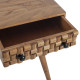 Artekko Artekko Attari Καφέ Κονσόλα Γραφείο από Ξύλο Teak (115x50x76.5)cm 720-2107-LAP