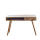 Artekko Artekko Attari Καφέ Κονσόλα Γραφείο από Ξύλο Teak (115x50x76.5)cm 720-2107-LAP