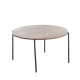 Artekko Artekko Ahri Τραπέζι Σαλονιού Στρογγυλό Ξύλο/Μέταλλο Μελί Απόχρωση (80x80x45)cm 720-2126