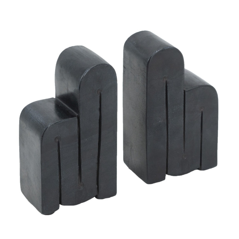 Artekko Artekko Bookends Βιβλιοστάτες από Μαύρο Μάρμαρο (8x5x14)cm 2pcs 72183-DS
