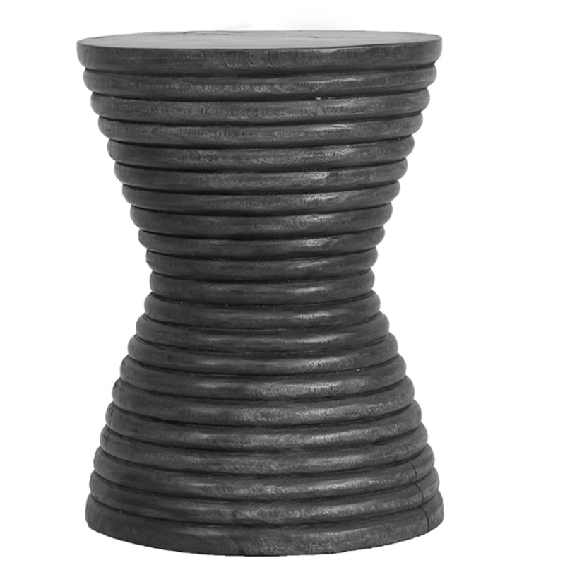 Artekko Artekko Woody Μαύρο Βοηθητικό Τραπέζι από Ξύλο Suar (32x32x42)cm 72319