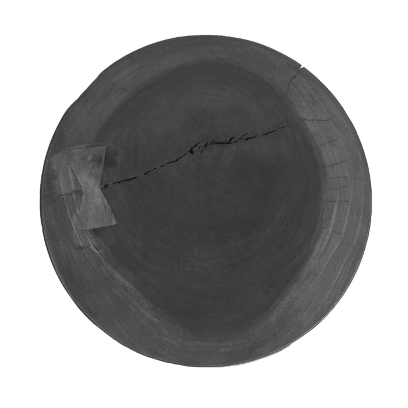 Artekko Artekko Woody Μαύρο Βοηθητικό Τραπέζι από Ξύλο Suar (32x32x42)cm 72319