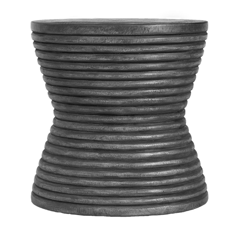 Artekko Artekko Woody Βοηθητικό Τραπέζι από Ξύλο Suar Μαύρο (42x42x42)cm 72320