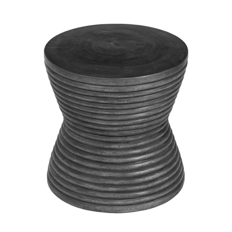 Artekko Artekko Woody Βοηθητικό Τραπέζι από Ξύλο Suar Μαύρο (42x42x42)cm 72320