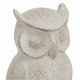 Artekko Artekko Owl Διακοσμητική Κουκουβάγια Ρητίνης σε Λευκή Πατίνα (15x13.5x30.5)cm 72425