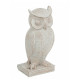 Artekko Artekko Owl Διακοσμητική Κουκουβάγια Ρητίνης σε Λευκή Πατίνα (15x13.5x30.5)cm 72425