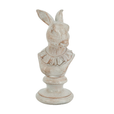 Artekko Artekko Rabbit Διακοσμητικό Λαγουδάκι Ρητίνης σε Λευκή Πατίνα (11x10.3x23.5)cm 72428