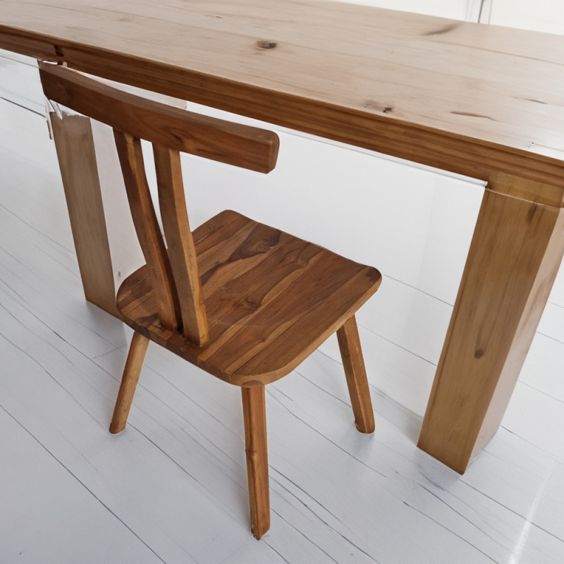 Artekko Artekko Munggur Ξύλινη Καρέκλα σε Φυσική Απόχρωση (53x45x93)cm 730-3209