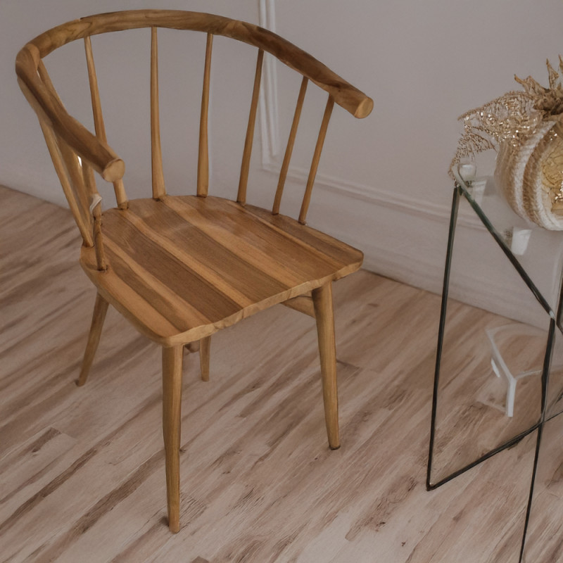 Artekko Artekko Munggur Ξύλινη Καρέκλα σε Φυσική Απόχρωση (58x55x86)cm 730-3212