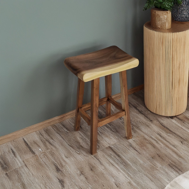 Artekko Artekko Verona Ξύλινο Σκαμπό σε Φυσική Απόχρωση (50x41x79)cm 730-3242