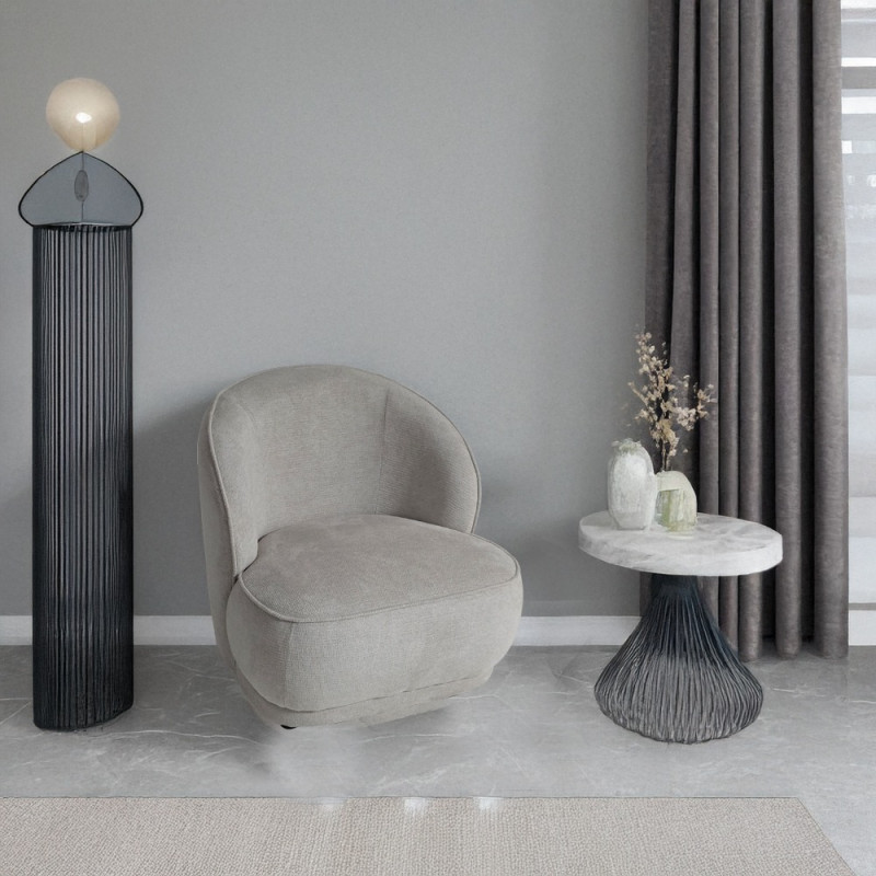 Artekko Artekko Cloud Εκρού Υφασμάτινη Πολυθρόνα (78x81x74)cm 735-2201-WG