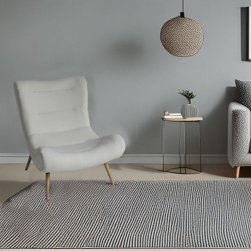 Artekko Artekko Cloud Λευκή Υφασμάτινη Μπουκλέ Πολυθρόνα (97x80x100)cm 735-2202