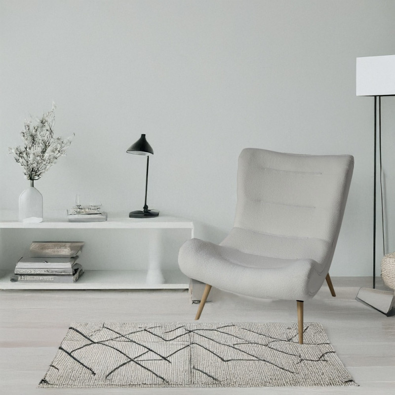 Artekko Artekko Cloud Λευκή Υφασμάτινη Μπουκλέ Πολυθρόνα (97x80x100)cm 735-2202