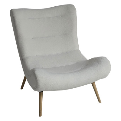 Artekko Artekko Cloud Λευκή Υφασμάτινη Μπουκλέ Πολυθρόνα (97x80x100)cm 735-2202