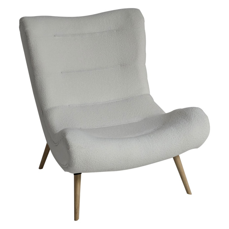 Artekko Artekko Cloud Λευκή Υφασμάτινη Μπουκλέ Πολυθρόνα (97x80x100)cm 735-2202