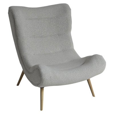 Artekko Artekko Cloud Μπεζ Υφασμάτινη Μπουκλέ Πολυθρόνα (97x80x100)cm 735-2202-W