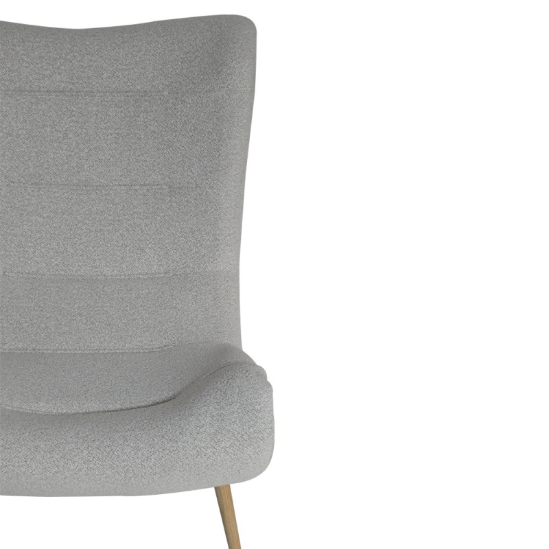 Artekko Artekko Cloud Μπεζ Υφασμάτινη Μπουκλέ Πολυθρόνα (97x80x100)cm 735-2202-W