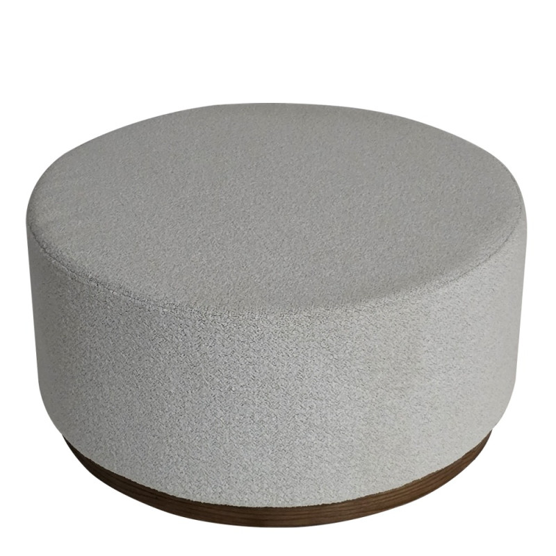 Artekko Artekko Cloud Μπεζ Υφασμάτινο Μπουκλέ Σκαμπό (Φ80x41)cm 735-2208-W