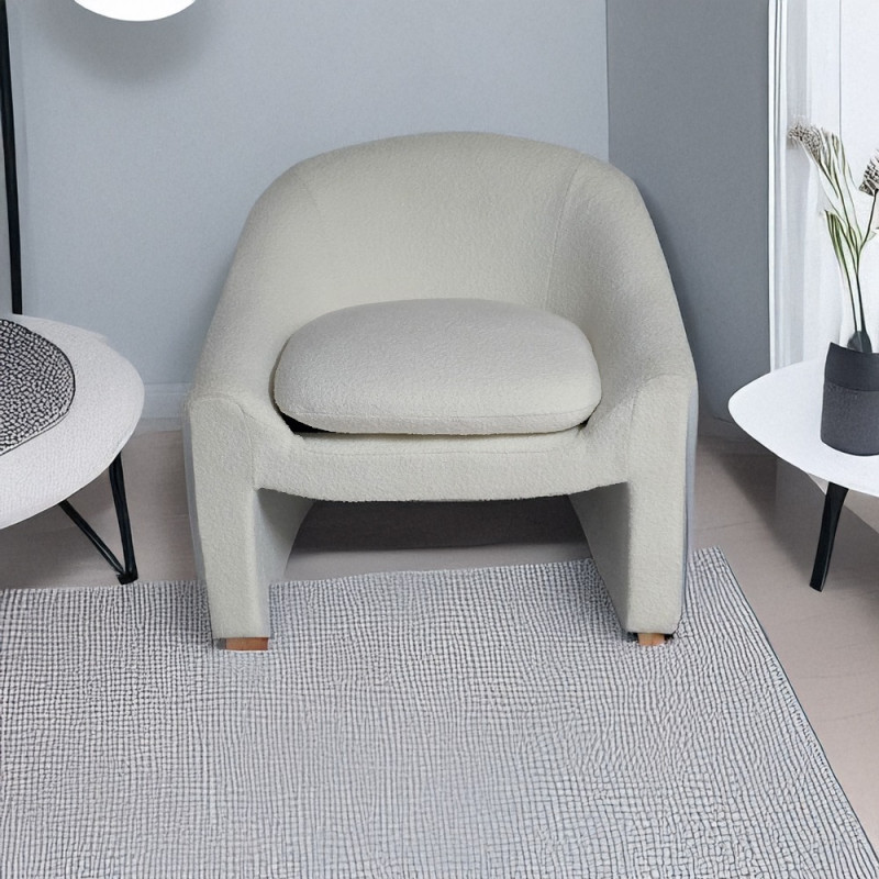 Artekko Artekko Cloud Λευκή Υφασμάτινη Μπουκλέ Πολυθρόνα (76x76x71)cm 735-2209