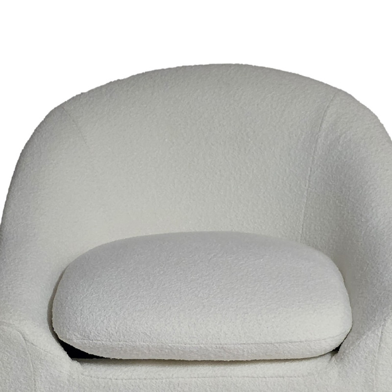 Artekko Artekko Cloud Λευκή Υφασμάτινη Μπουκλέ Πολυθρόνα (76x76x71)cm 735-2209