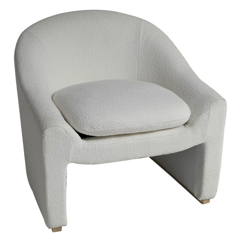 Artekko Artekko Cloud Λευκή Υφασμάτινη Μπουκλέ Πολυθρόνα (76x76x71)cm 735-2209