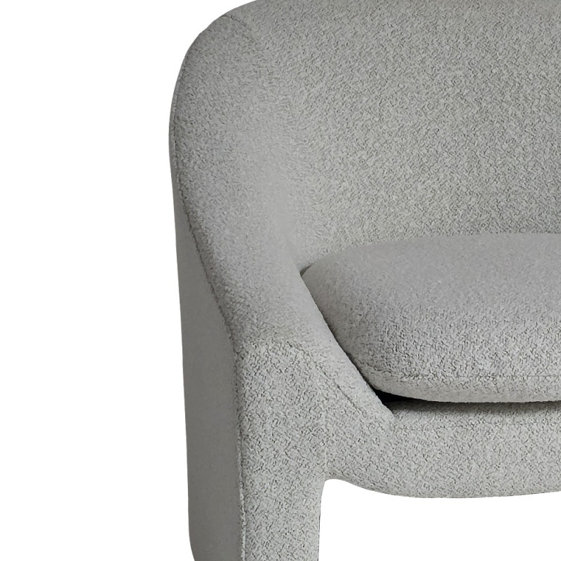 Artekko Artekko Cloud Μπεζ Υφασμάτινη Μπουκλέ Πολυθρόνα (76x76x71)cm 735-2209-W