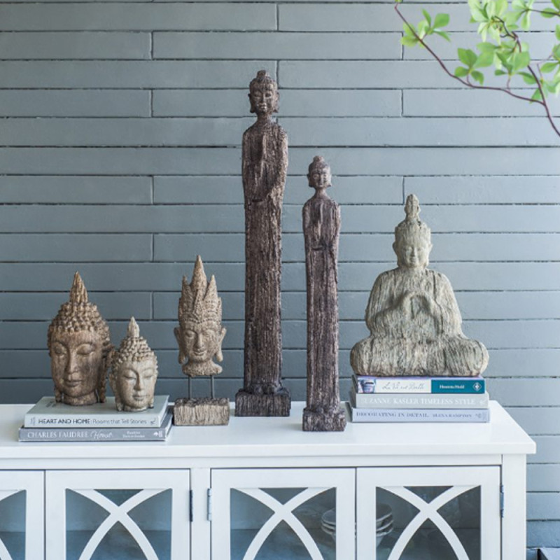 Artekko Artekko Buddha Καφέ Διακοσμητικός Βούδας από Ρητίνη (8.9x8.9x60.2)cm 73633