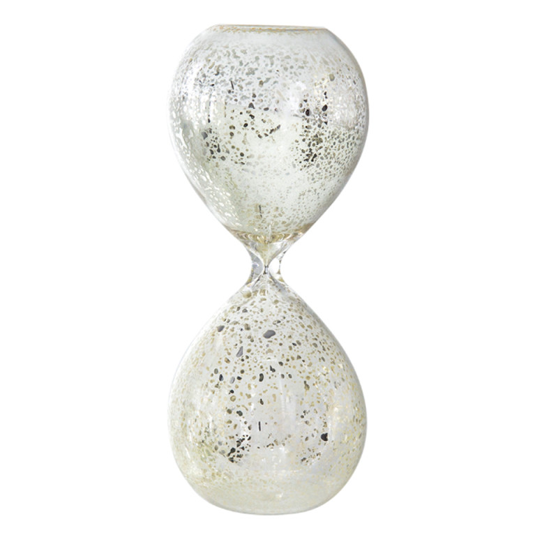Artekko Artekko Hourglass Γυάλινη Διακοσμητική Κλεψύδρα με Λευκή Άμμο (8x8x20.5)cm 73770-WHIT