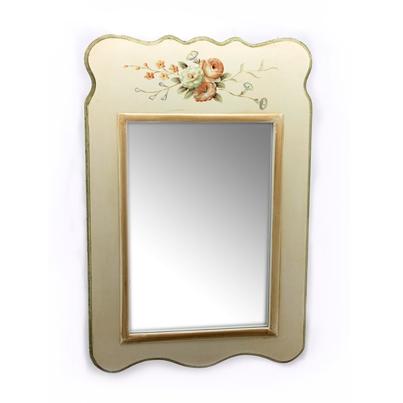 Artekko Artekko Sleitteps Καθρέπτης Ζωγραφιστός σε Πατίνα Μπέζ Πράσινο (60x8x90)cm 742-1149