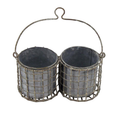 Artekko Artekko Enamet Γκρι Μεταλλικά Κασπό (21x10x10)cm 742-2223