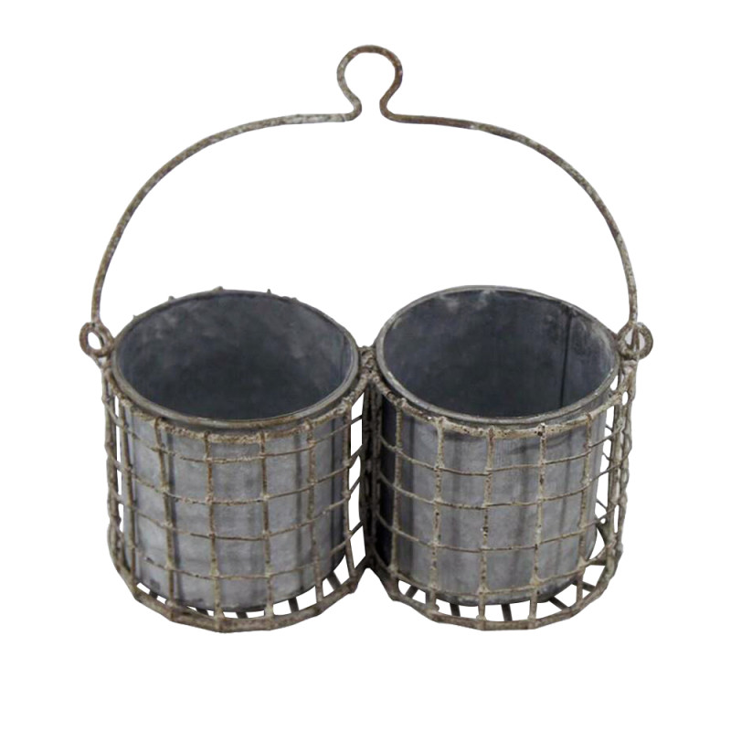 Artekko Artekko Enamet Γκρι Μεταλλικά Κασπό (21x10x10)cm 742-2223