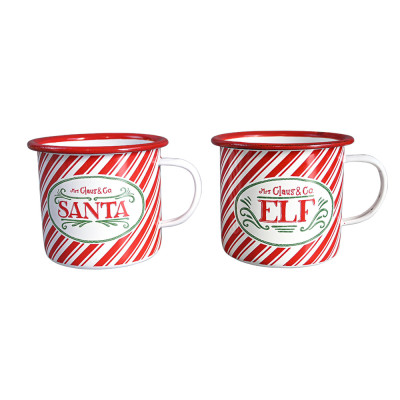 Artekko Artekko Xmas Mug Μεταλλικές Χριστουγεννιάτικες Κούπες (14x11x10)cm 2pcs 742-2491