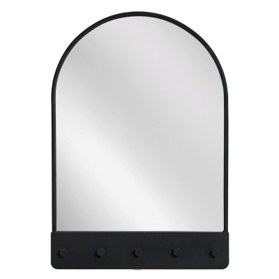 Artekko Artekko Mirror Μαύρος Μεταλλικός Καθρέπτης Τοίχου με Κρεμάστρα (61x5x87)cm 742-2614